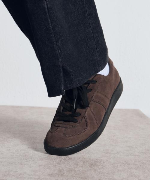 5IN HI 스웨이드 독일군 스니커즈 키높이 버전 - 초코 브라운