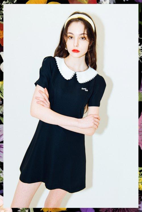 HEART 23 레이스 카라 드레스 _ 블랙