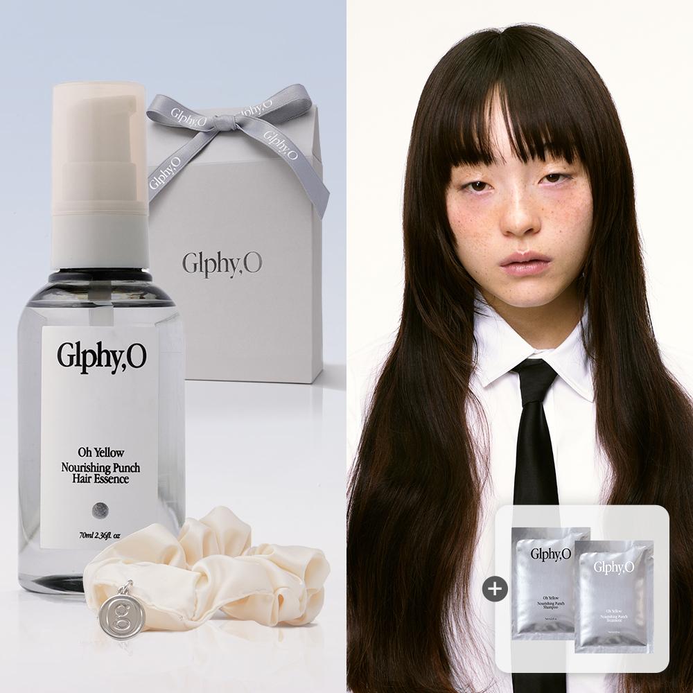 [단독/선물포장] 오 옐로우 너리싱 펀치 헤어 에센스 70ml 기프트 세트