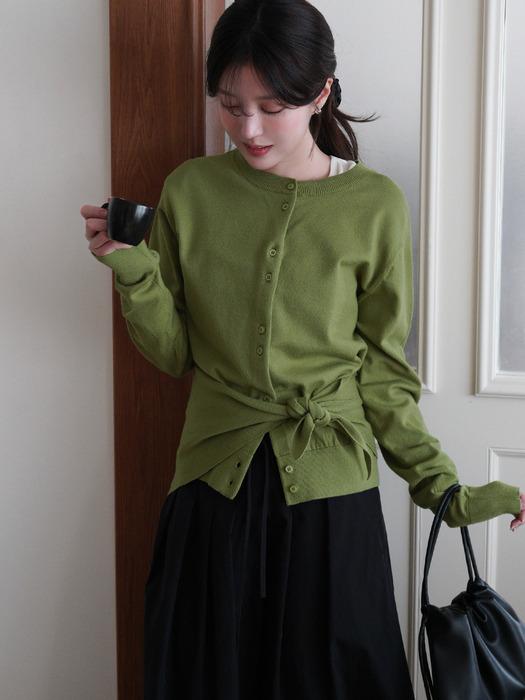 컴포트 라운드 니트 가디건 (커치프 세트) [5COLORS]