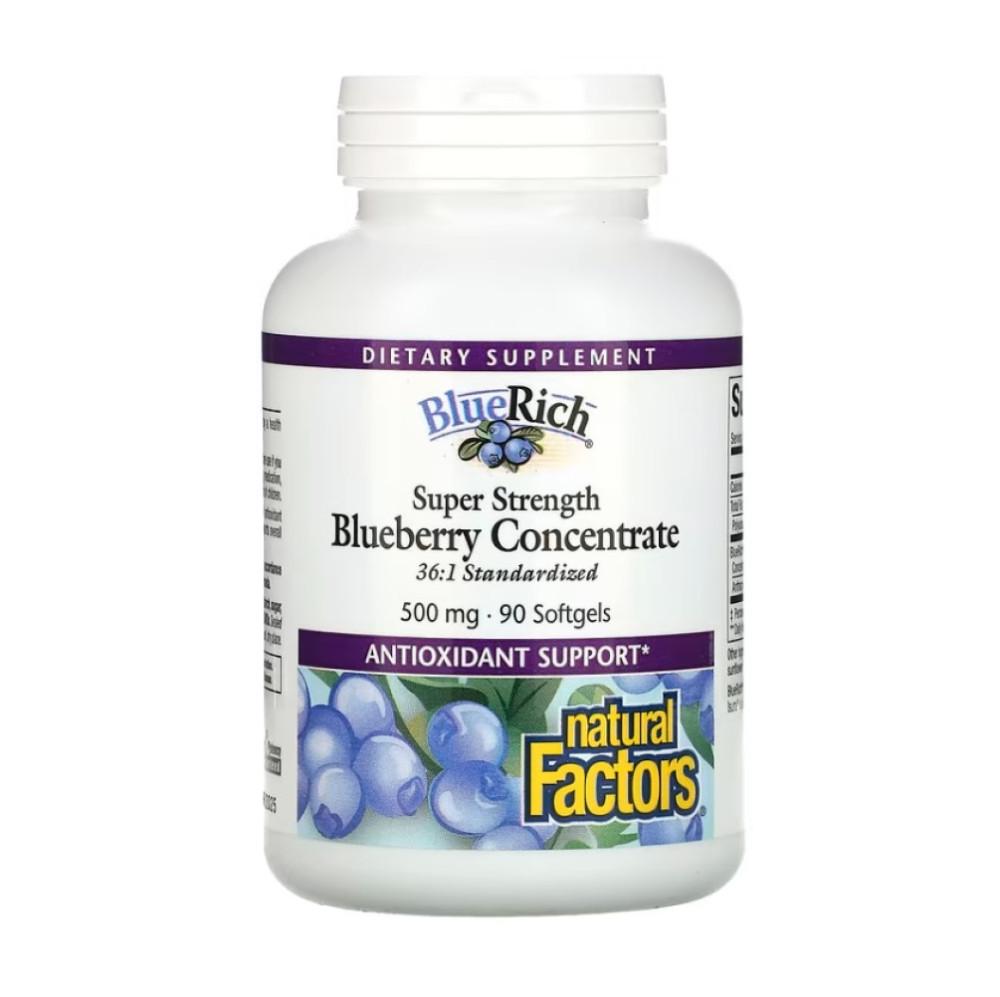 네츄럴팩터스 BlueRich 블루베리 농축물 500mg 90소프트젤