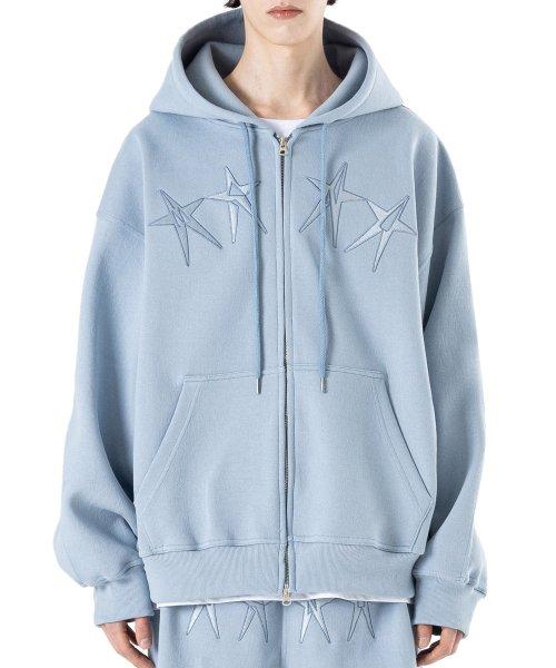 STAR LOGO HOODY ZIP-UP MSHZP001-BL