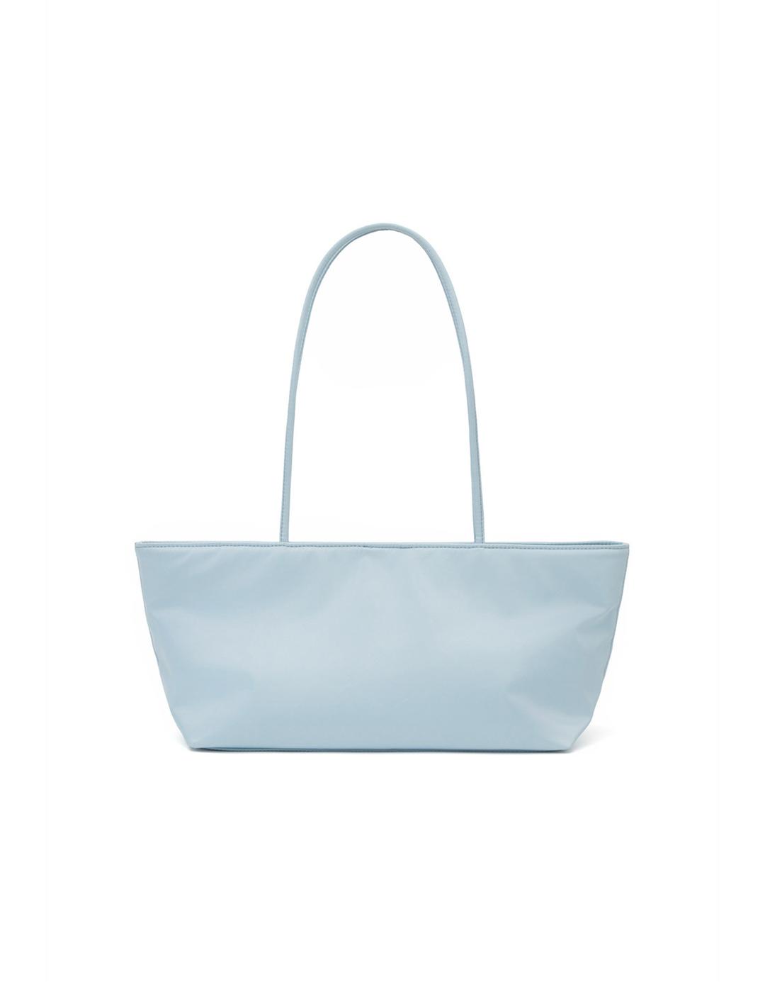Nylon Baguette Shopper Bag Sky Blue