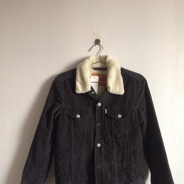 Levis corduroy fake lamb fur jacket