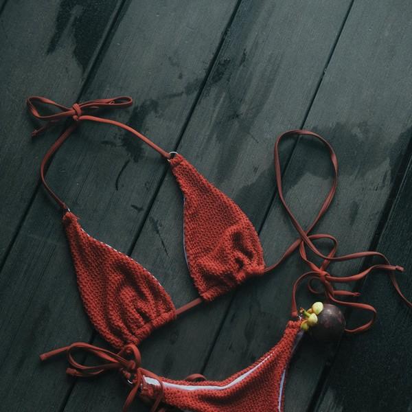 [ 2nd ] Midnight bikini (Mangosteen red)
