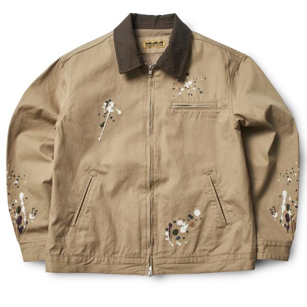 EMB Painted Splatter VTG Work Jacket (BEIGE)