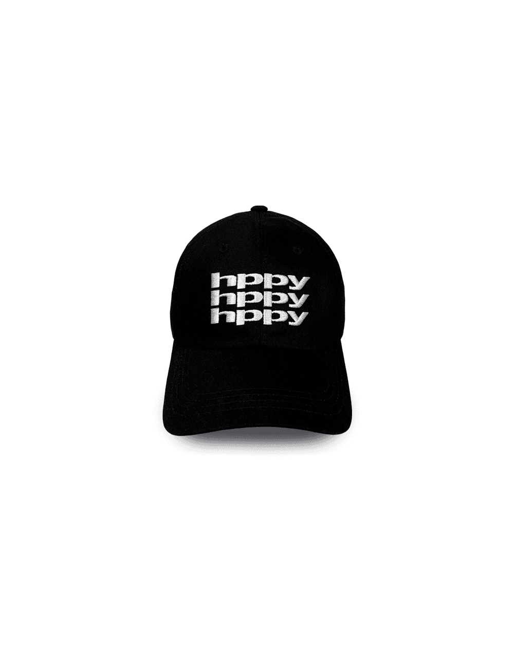 H001 SIGNATURE 3 LOGO BALL CAP - BLACK