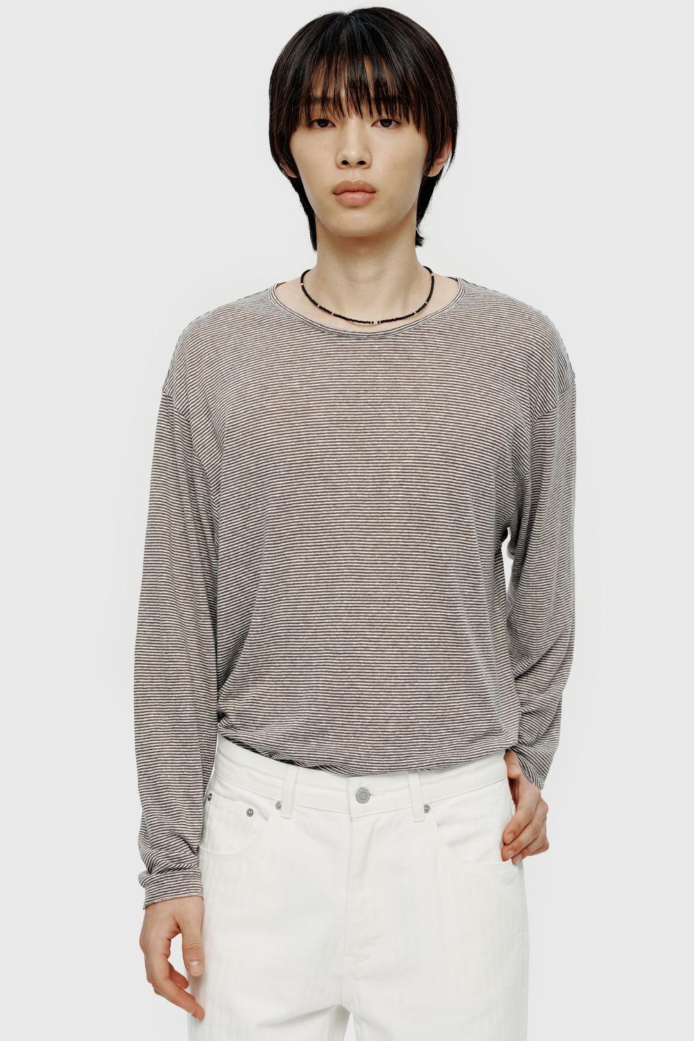 Cut-off Round-neck L/S T-shirt (3/6 예약발송)