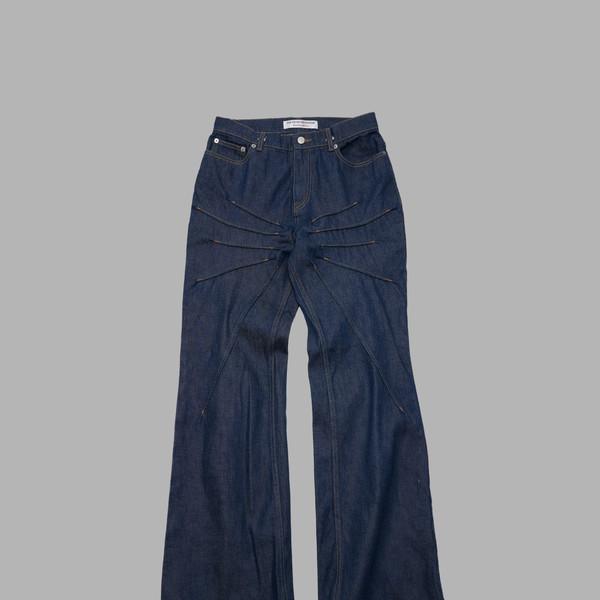 PINTUCK DETAILED DENIM PANTS (DARK NAVY)