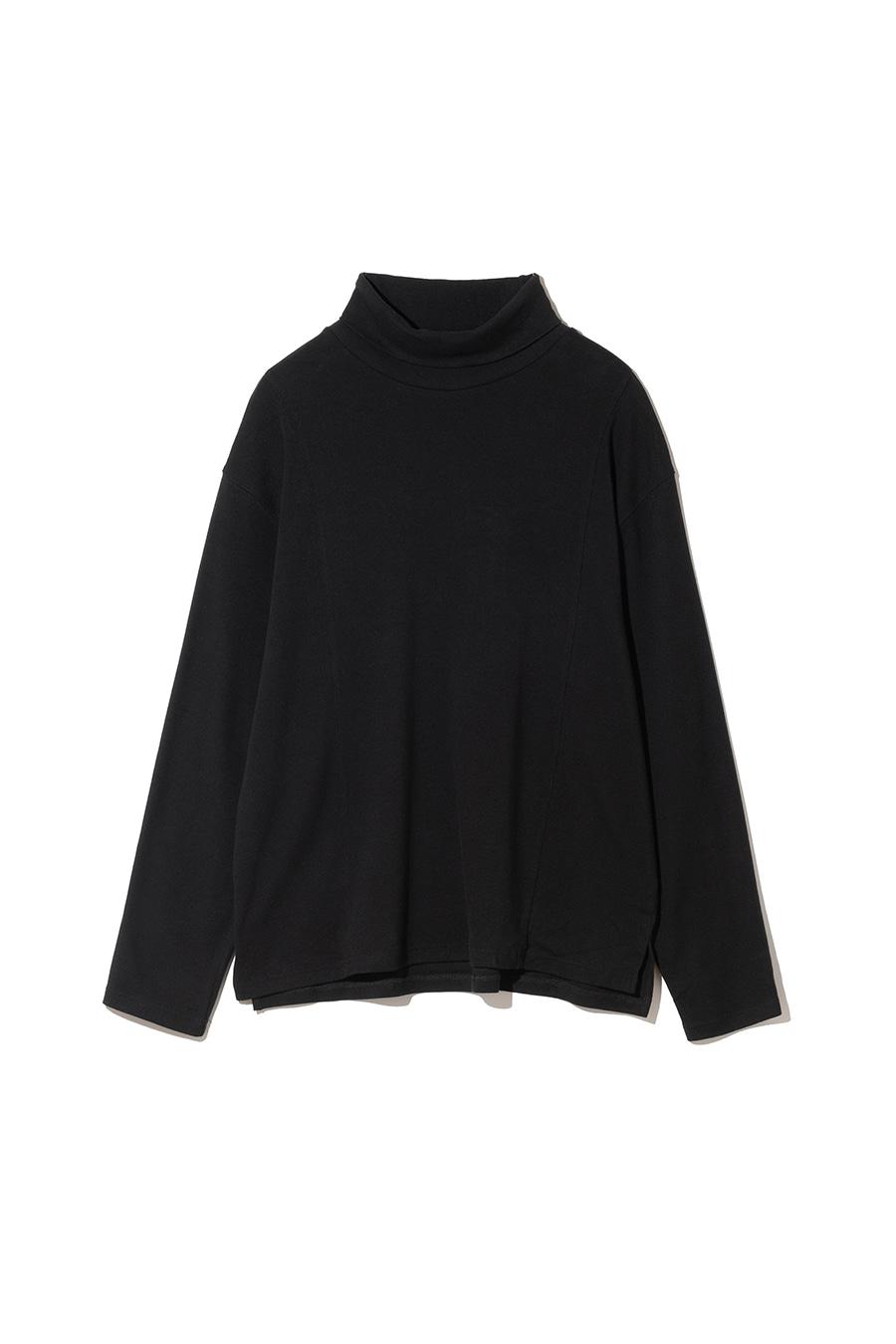 turtleneck long sleeve tee black