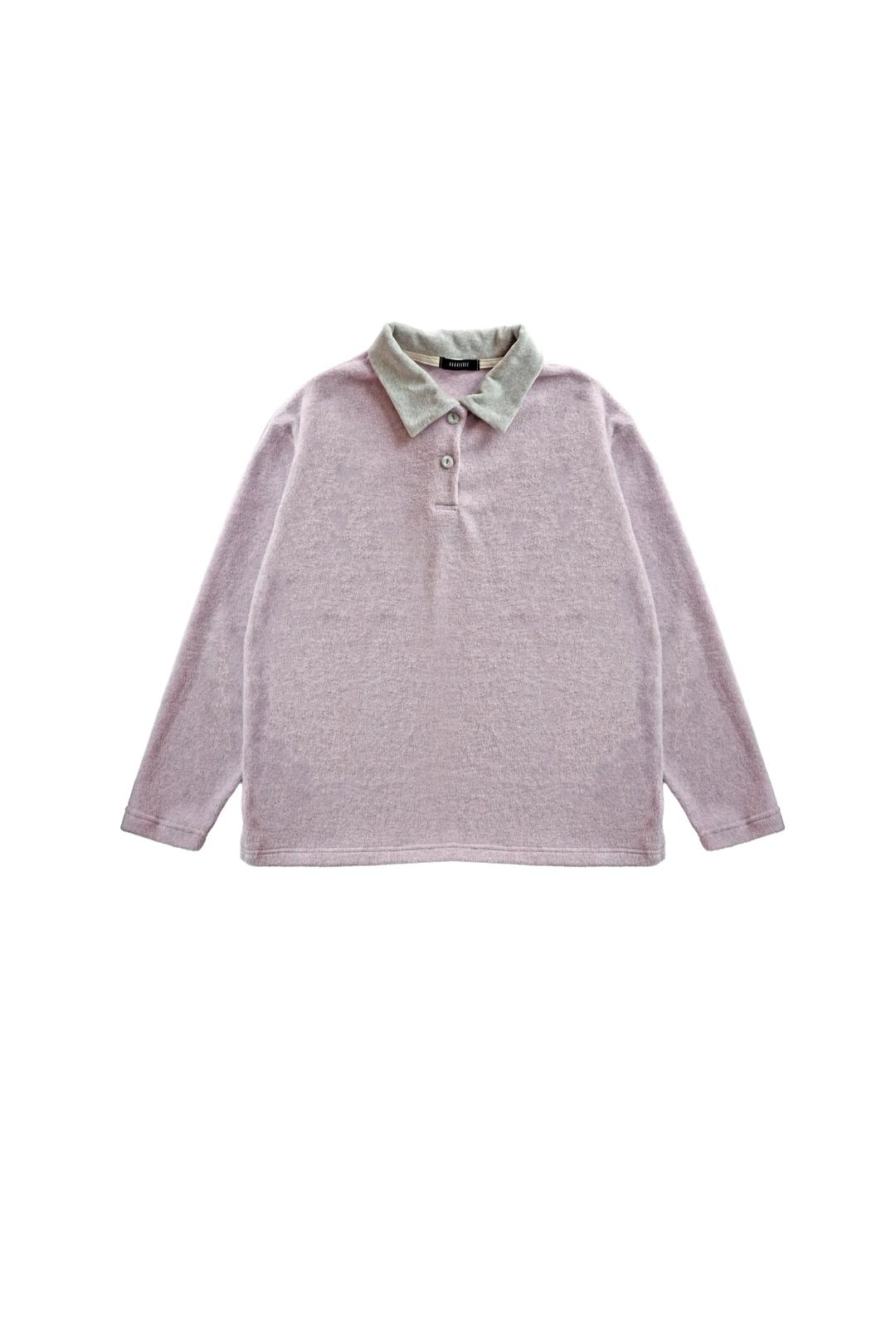 Fog Fleece Collar Tee (lavender)