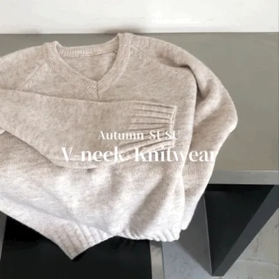 [*주문폭주*/9colors🍂] 아방핏 기본 브이넥 니트 (쫀쫀 폭닥 기본템 가을 무지니트 남여공용 유니섹스 핏보장)