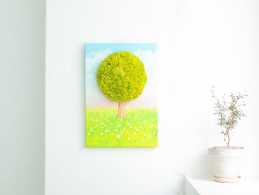 햇살가득 봄나무🌳 천연이끼 스칸디아모스 그림 액자