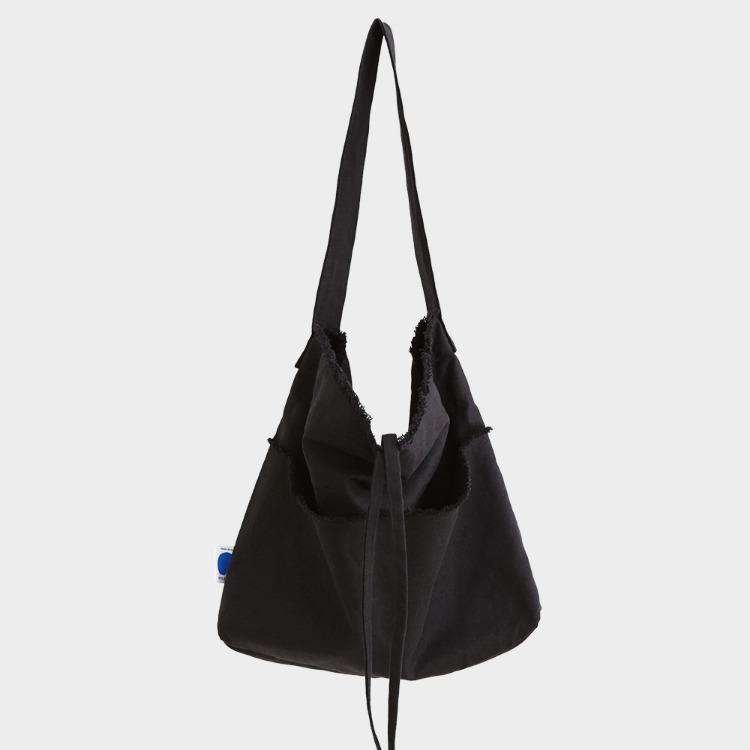 FRINGE HOBO BAG_BLACK