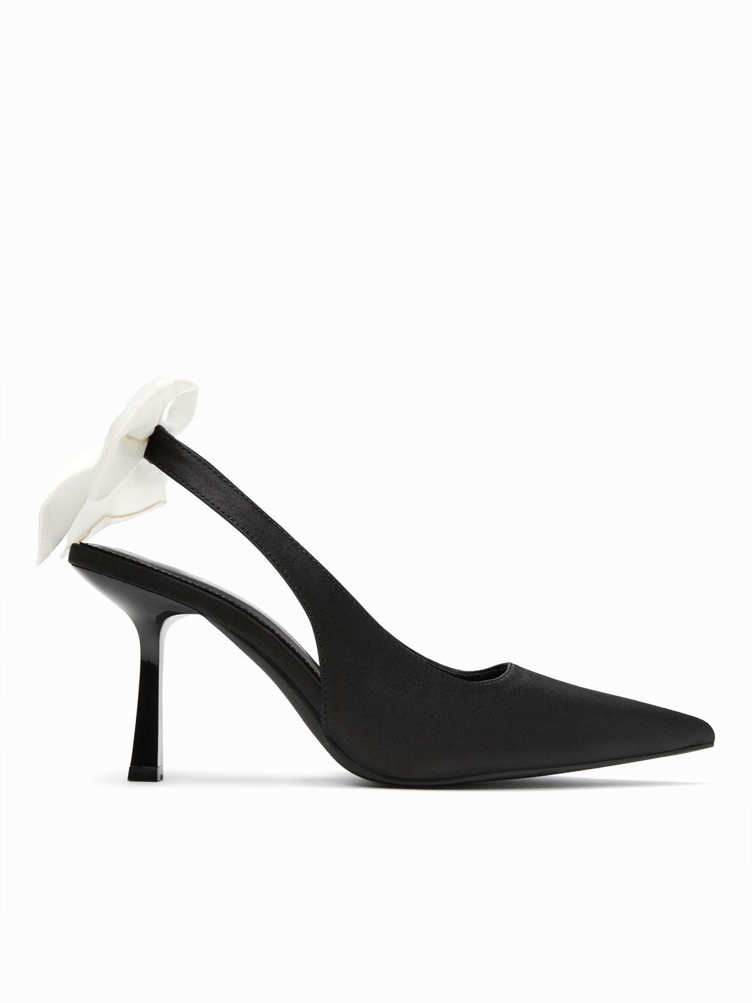 BOWKNOT POINTED TOE SLINGBACK HEELS