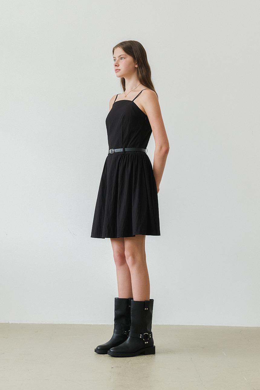 Belted bustier dress_Black
