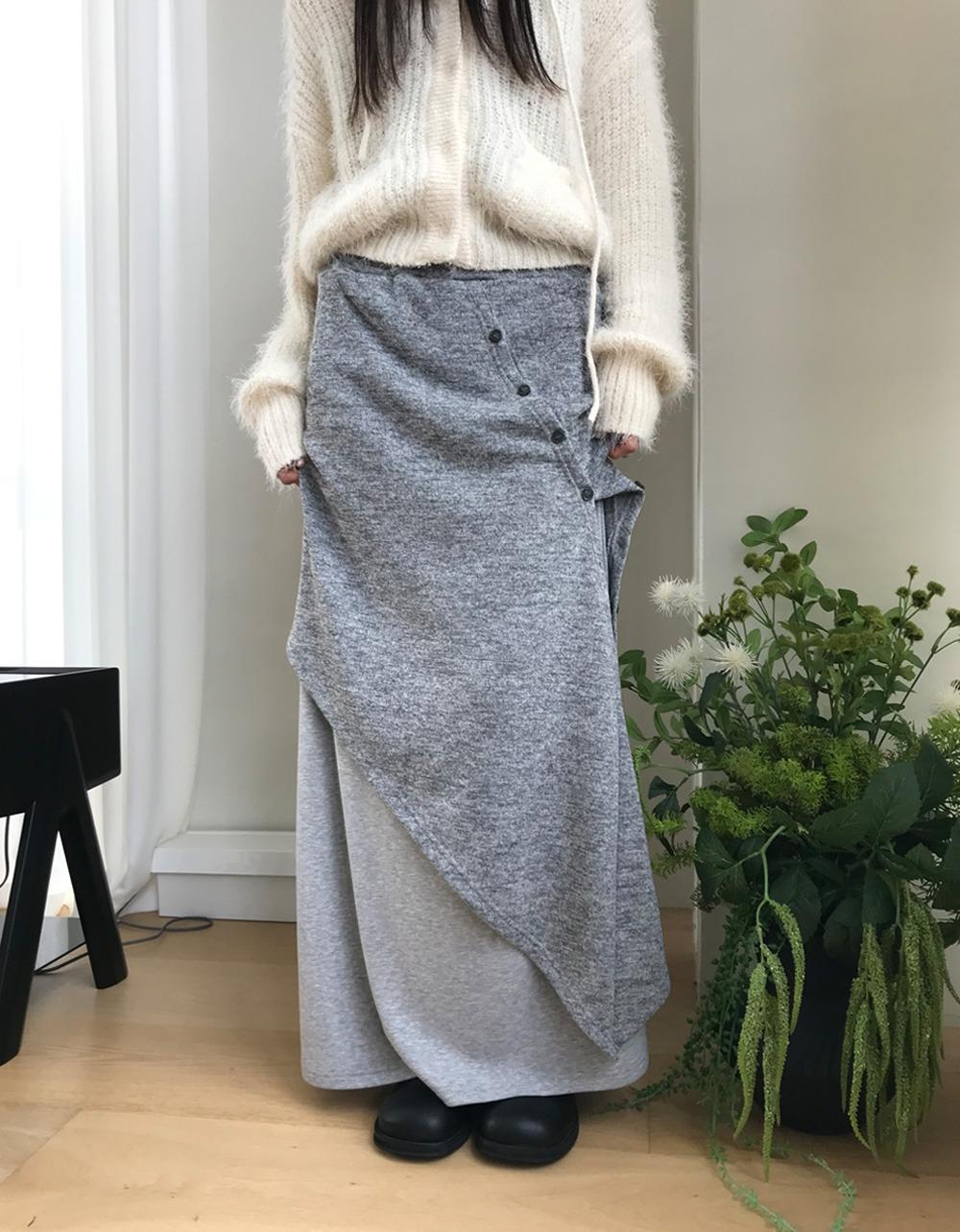 언발 레이어드 맥시 SKIRT