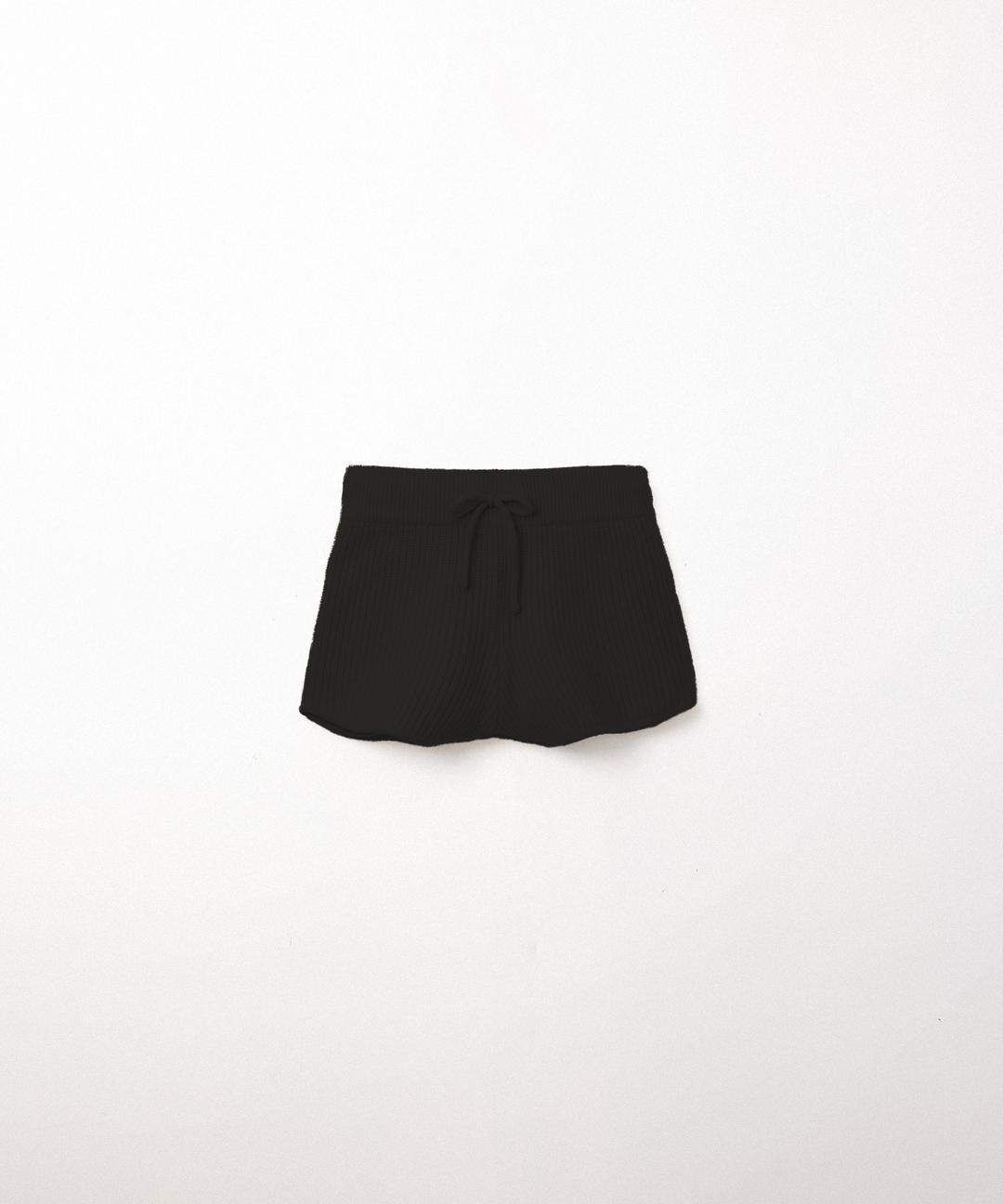 울 캐시 니트 쇼츠 (black)