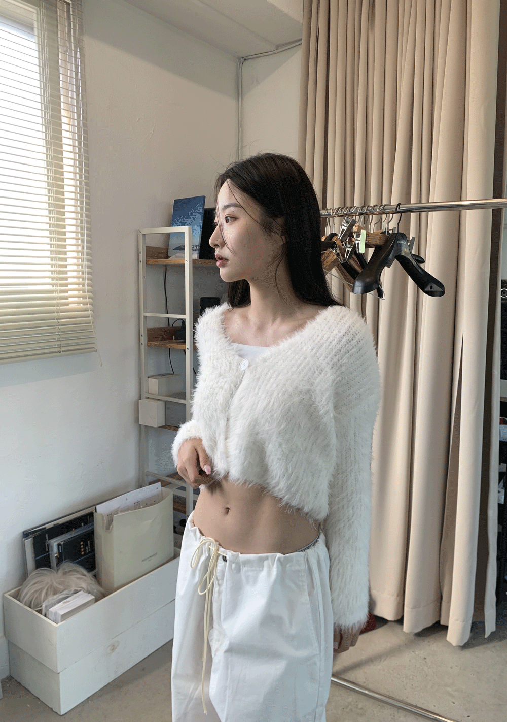 hug fur cardigan (2color)