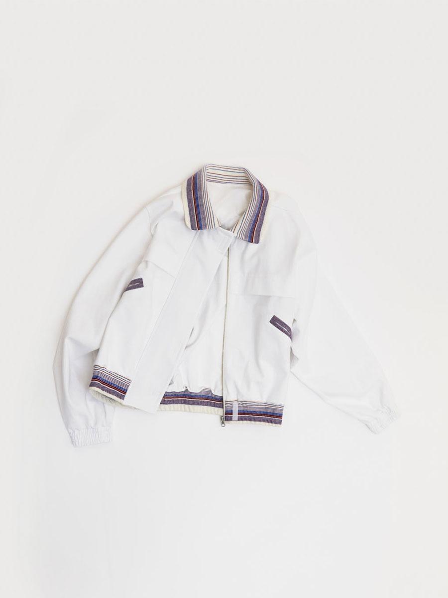 [DIRDDY] VINTAGE CLUMSY BOMBER JACKET - WHITE