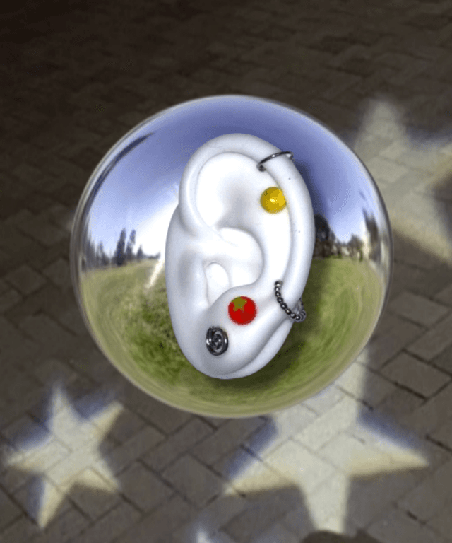 히피와이 [귀걸이침가능] 토마토 피어싱 귀걸이