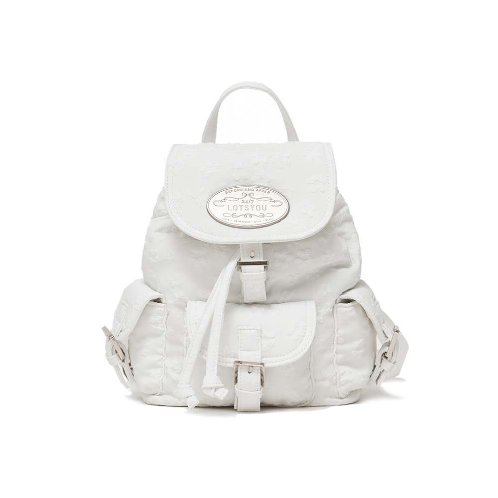 lotsyou_Nostalgia chubby Backpack White