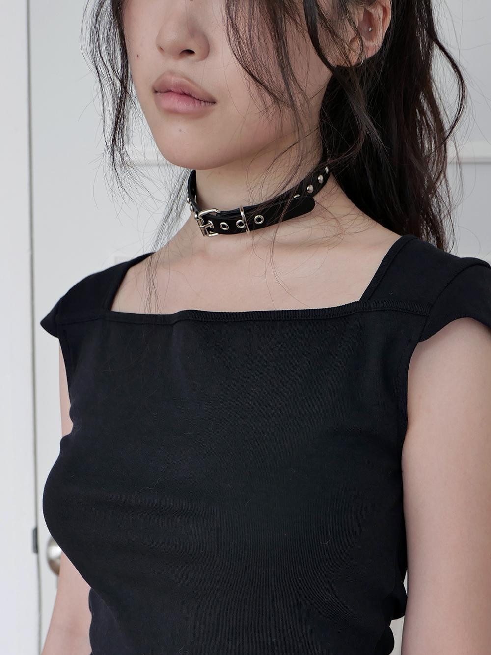 베이비랩 stud leather choker