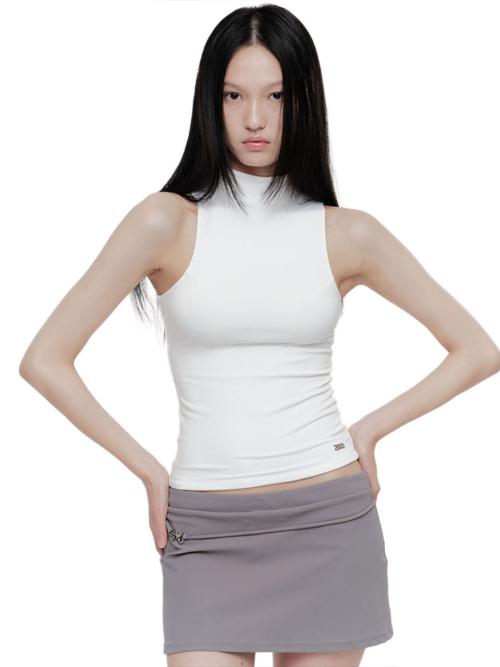 MOCK NECK CONTOUR TANK (WHITE)