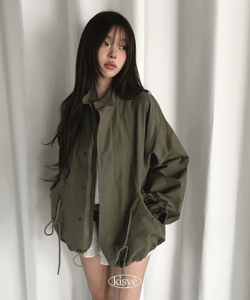 [봄아우터💚/모델추천] 케이텔 하이넥 투웨이 하프 야상 자켓 - 3color