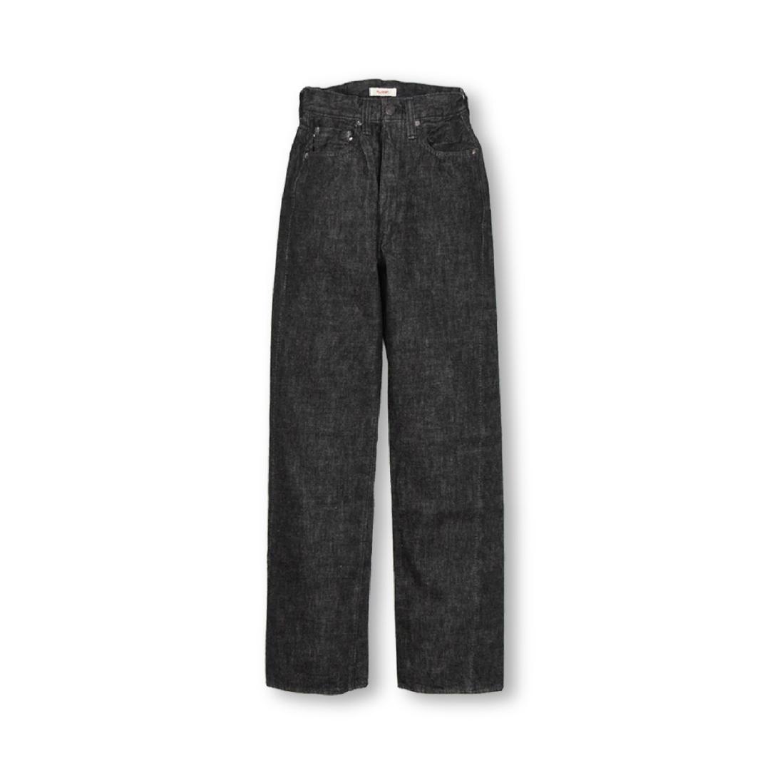 Womens Wide Straight Monroe Black Denim - 6size, 풀카운트