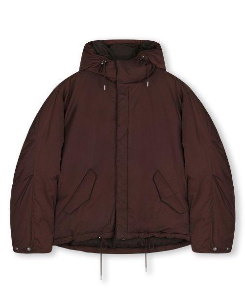 OVERSIZED M65 HOOD SHORT DOWN PARKA BROWN