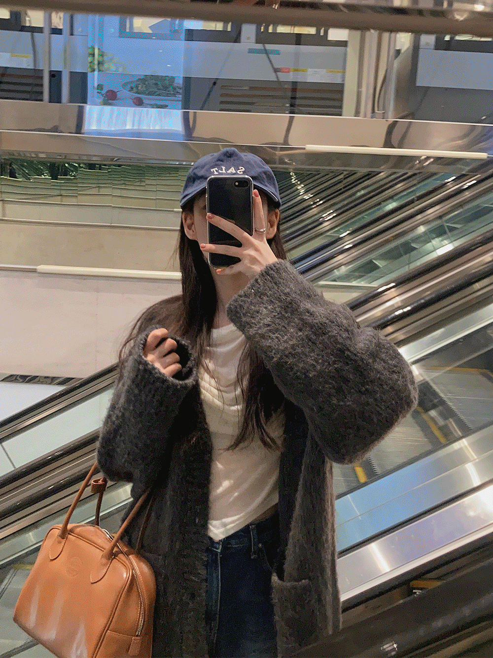 제니베리 아이넌 브러쉬 가디건