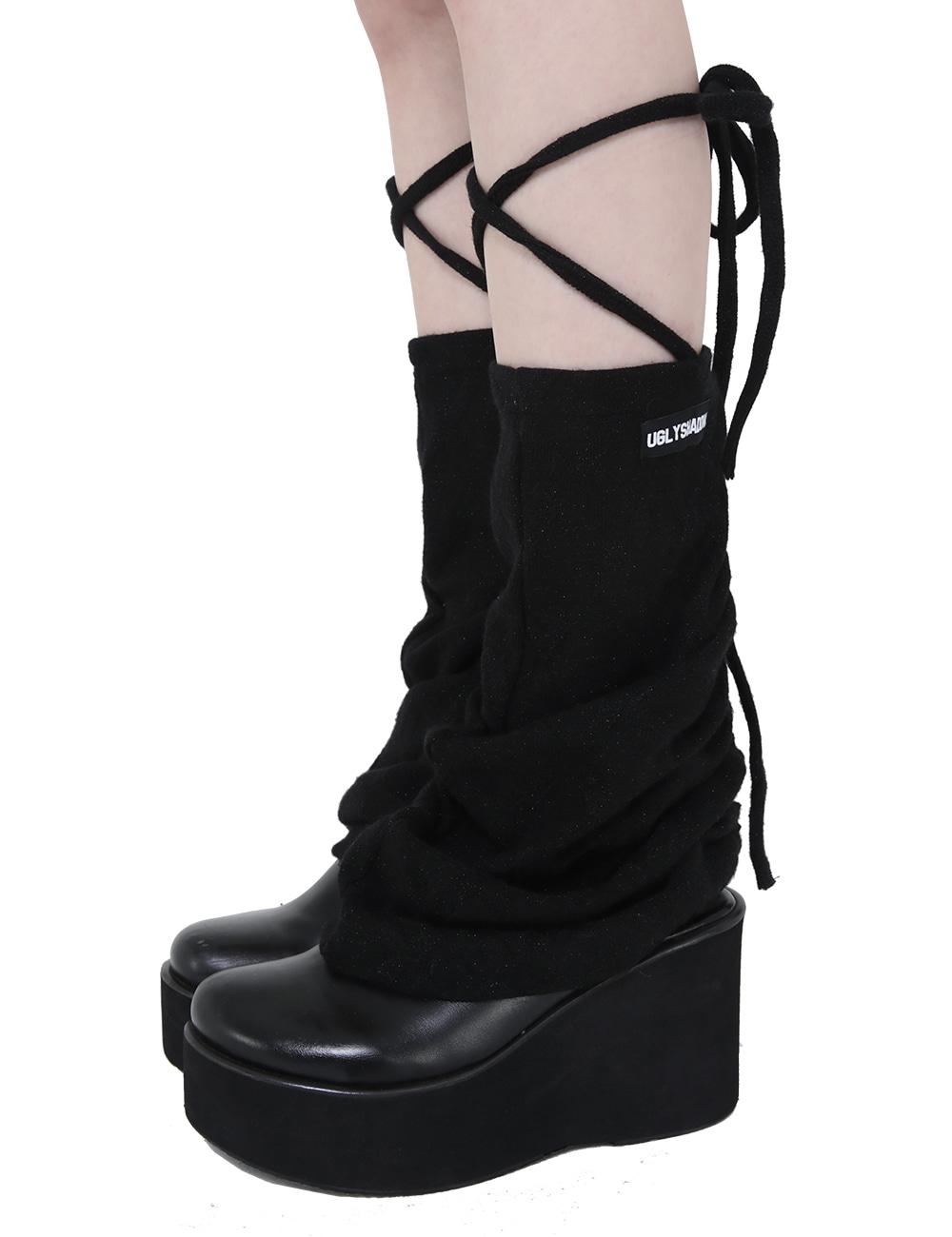 SQUARE KNIT SOCKS WARMER(BLACK) 10월 28일 예약배송