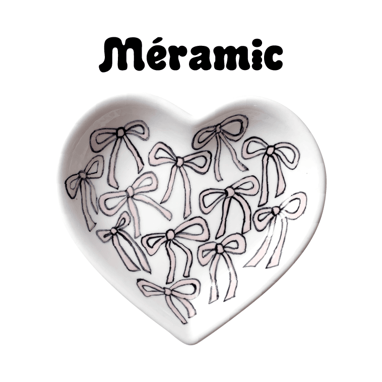 Heart ribbon plate