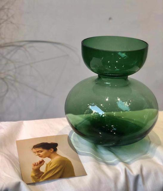 알프레도 화병 조지젠슨 bright green 대형 유리 꽃병