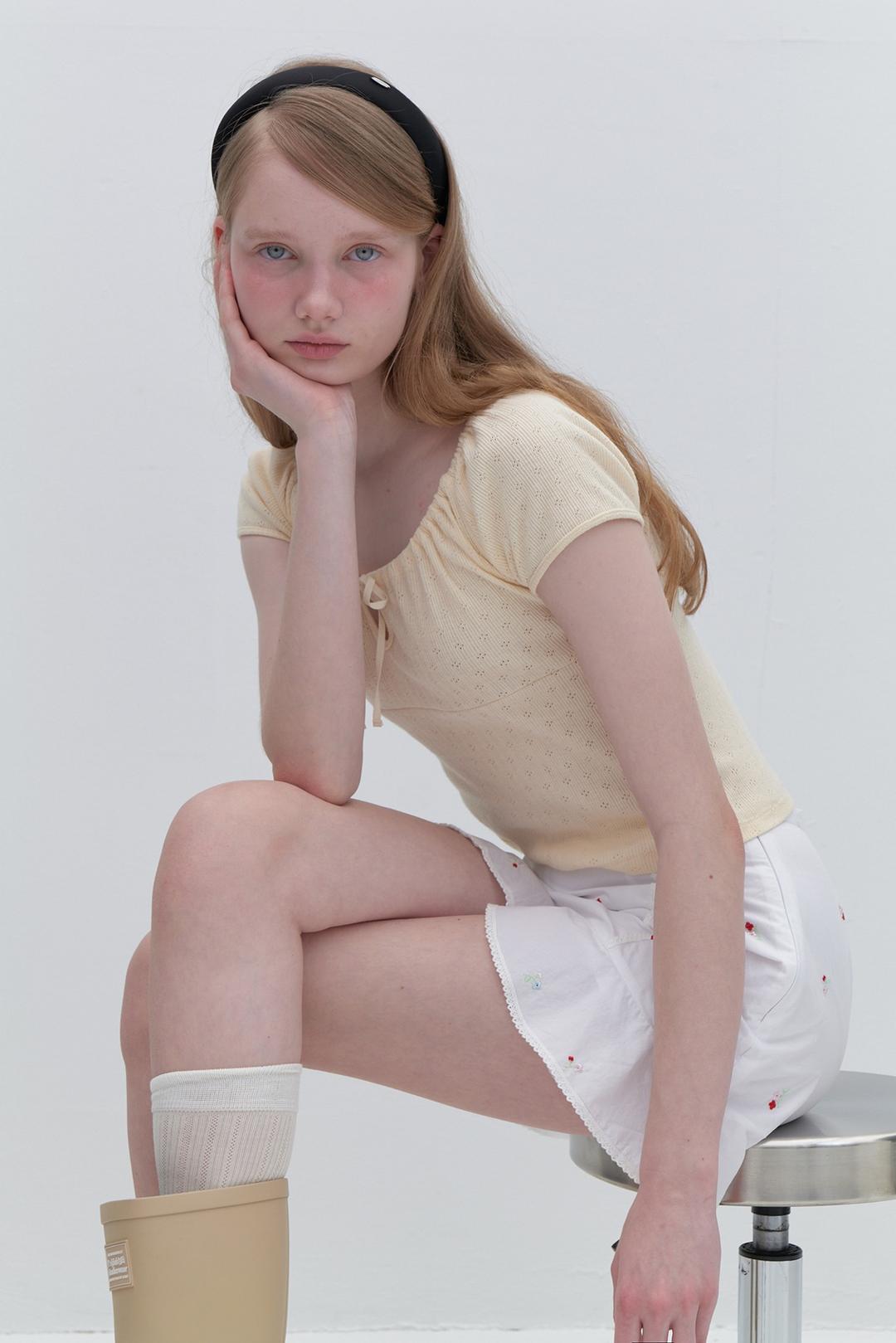 Jacquard Top (Cream)