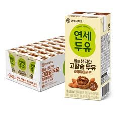 연세우유 뼈를 생각한 고칼슘 두유 호두 & 아몬드  180ml, 24개