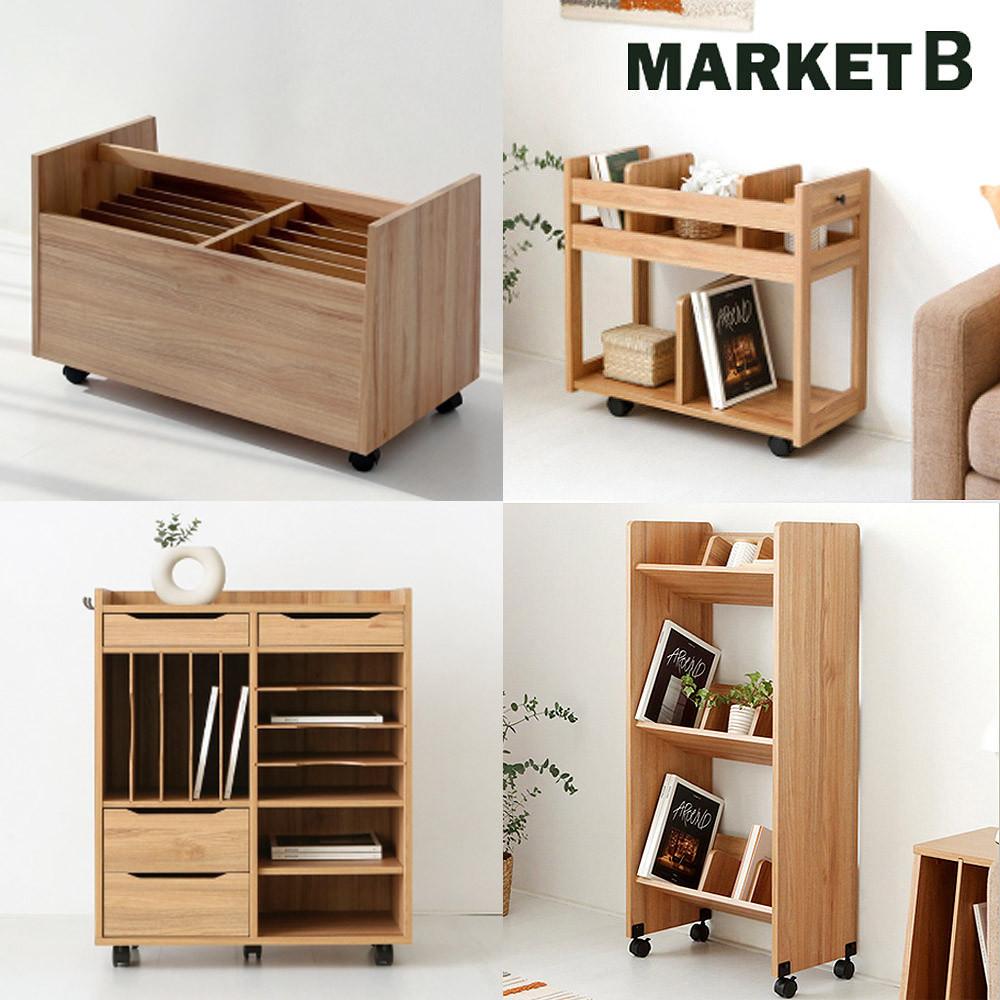 북카트 책꽂이 트롤리 미니 이동식 책꽂이 북트레이 원목책꽂이 간이 이케아