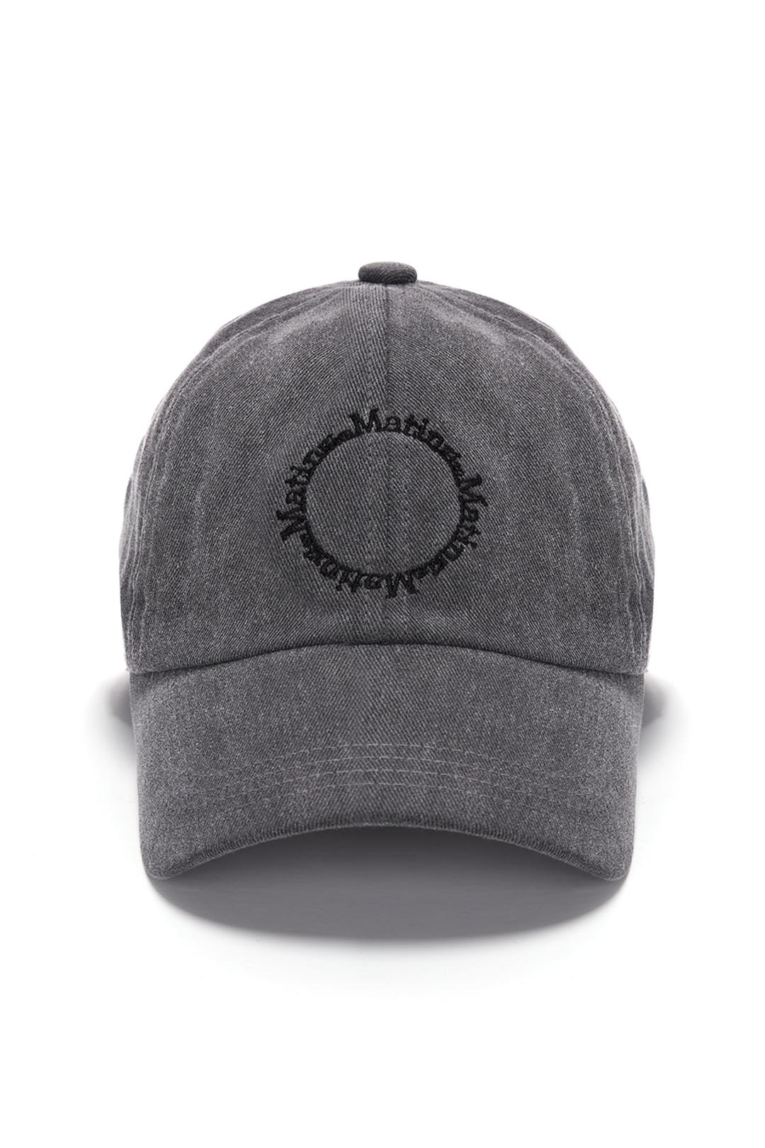 MACARON LOGO BALL CAP IN CHARCOAL