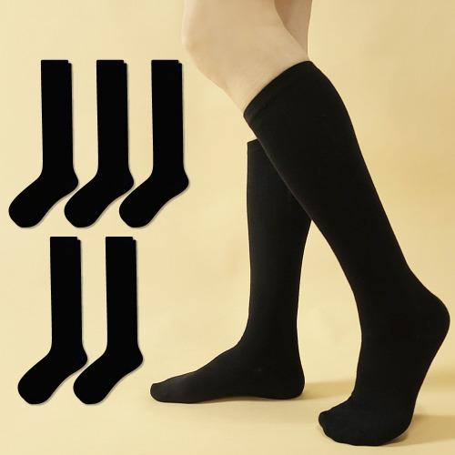 여성 데일리 코튼 반장목 니삭스 6켤레