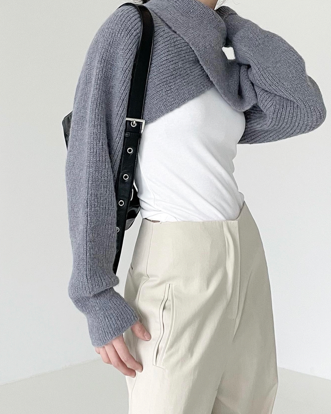 크로스 폴라 크롭 볼레로 [3co]