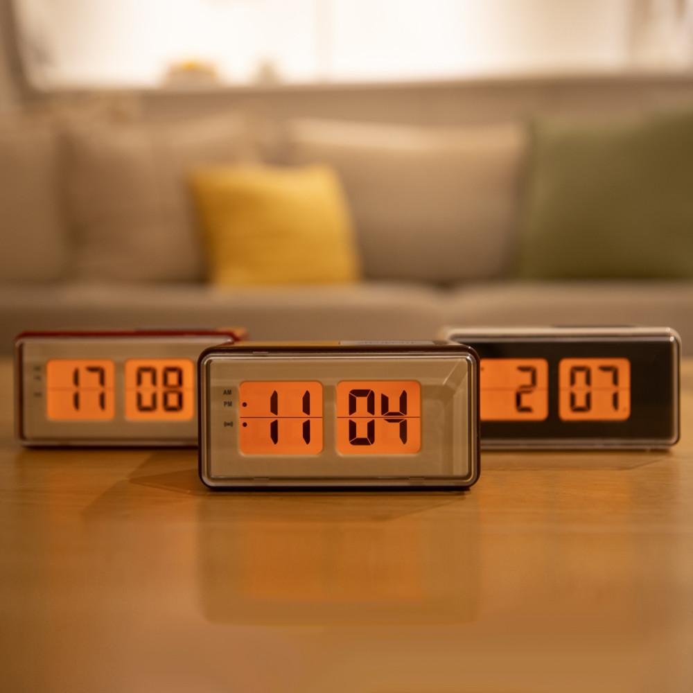 레트로 엔틱 무소음 탁상시계 디지털 예쁜 플립 인테리어 탁상용 전자 알람 시계 미니