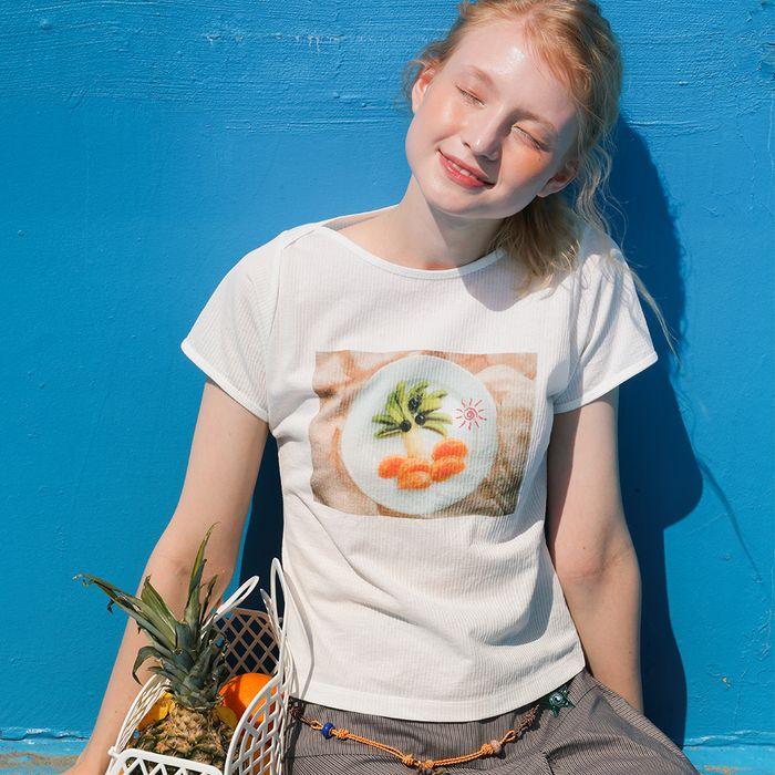 Fruit Palm Tree T-shirt - White