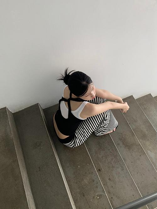 back twist sleeveless, 3color