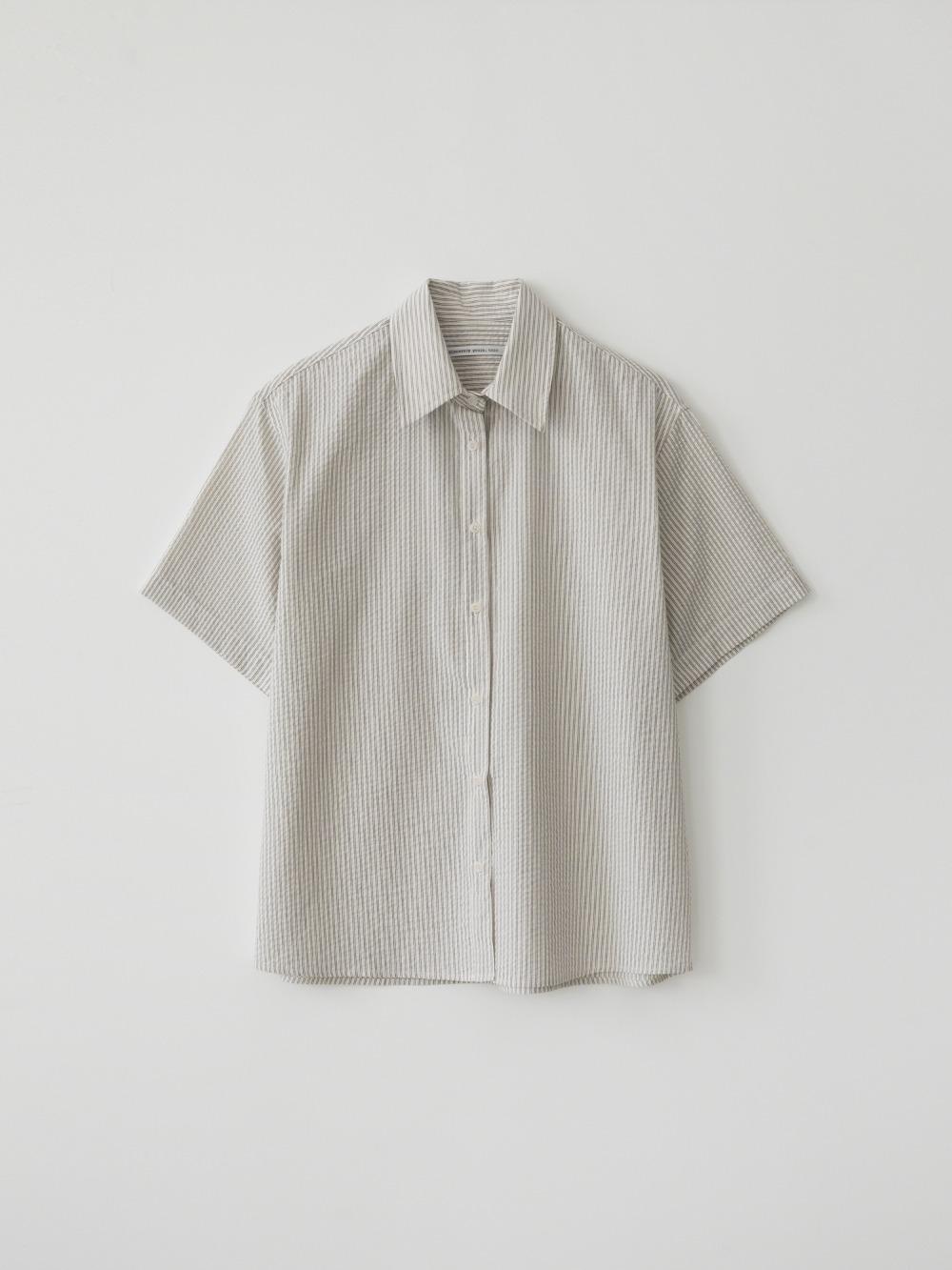 Light Stripe Half Shirt(Navy)
