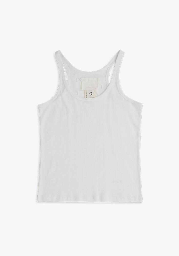 Jersey tank top in white
