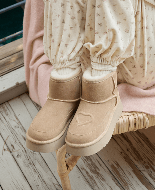 Ador 5color 소가죽 양털퍼 방한 어그부츠 5cm