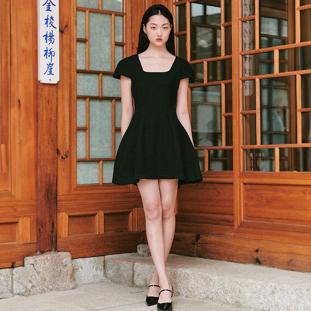 Bridal Waltz Mini Dress_black