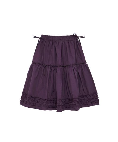 케이티 프릴 미디 스커트 (딥 퍼플)