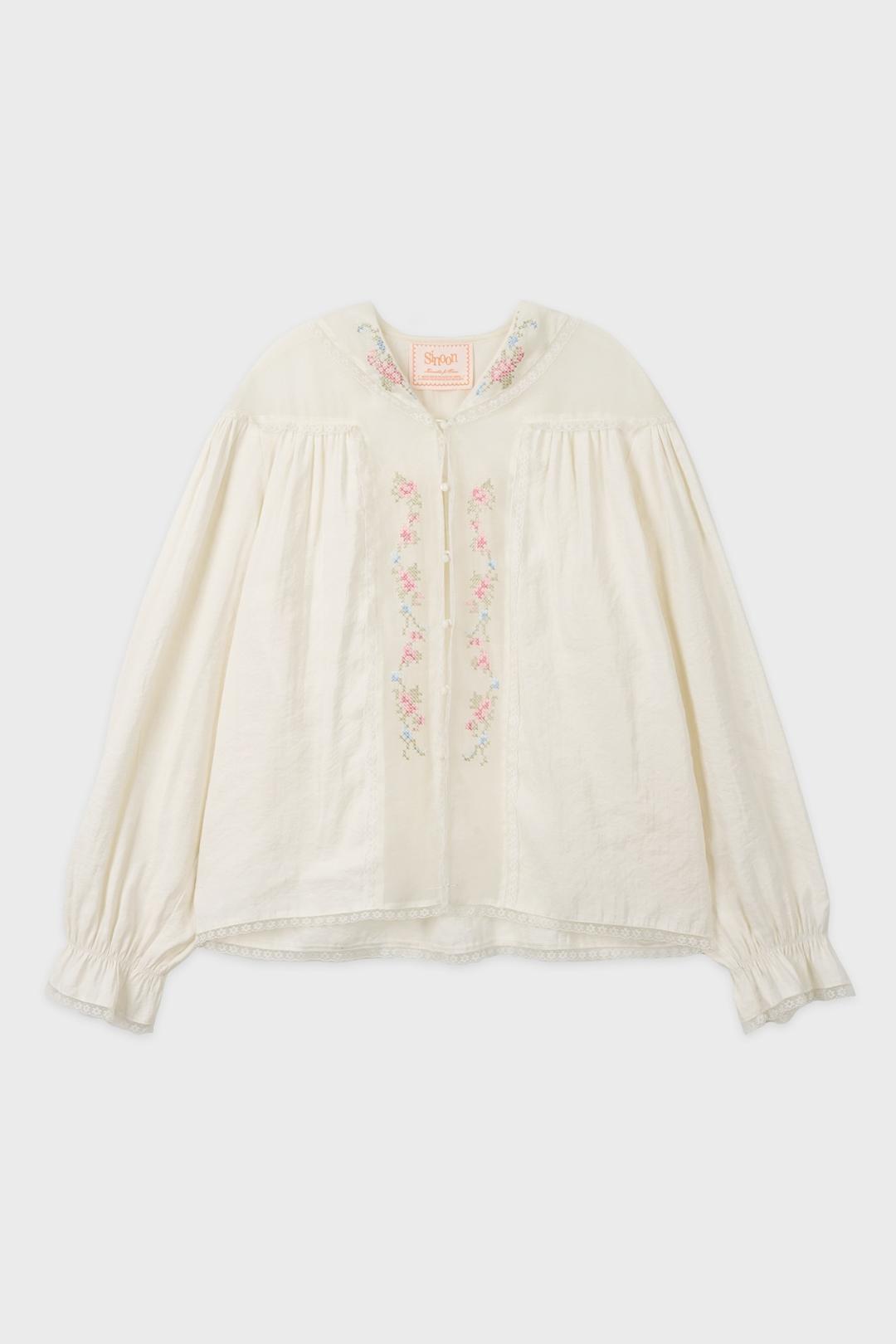SN Vintage Rose Blouse (Cream)